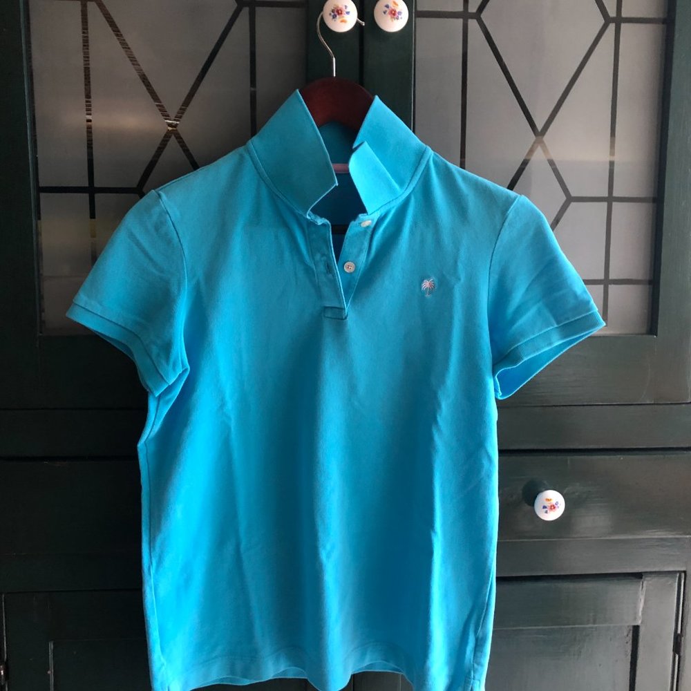 Lilly Pulitzer Bright Blue Polo Golf Shirt